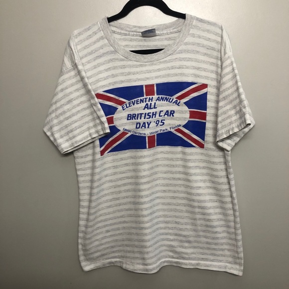 premier sportswear Other - British car show 95 striped shirt gray vtg large